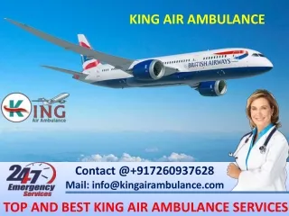 Low-Fare Air Ambulance in Dibrugarh and Bagdogra by King Ambulance