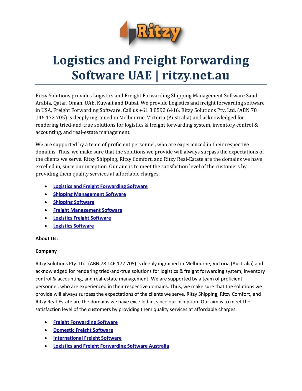 PPT - Logistics and Freight Forwarding Software UAE PowerPoint ...