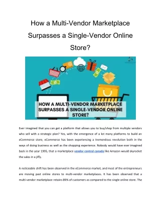 How a Multi-Vendor Marketplace Surpasses a Single-Vendor Online Store?