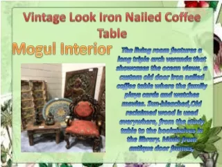 Vintage Look Iron Nailed Coffee Table