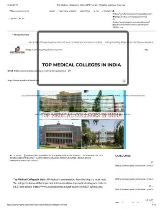 TOP MEDICAL COLLEGES IN INDIA