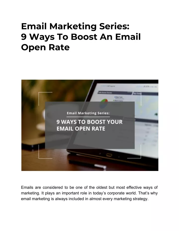 email marketing series 9 ways to boost an email
