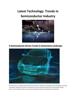 Latest Technology Trends in Semiconductor Industry