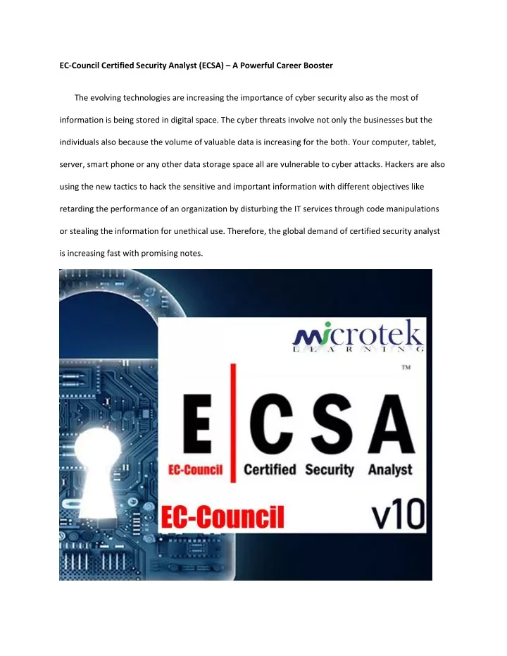 ec council certified security analyst ecsa