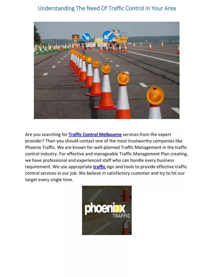 understanding the need of traffic control in your