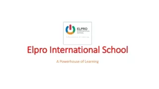 Best Cbse Pre Primary School In Pune -  Elpro International