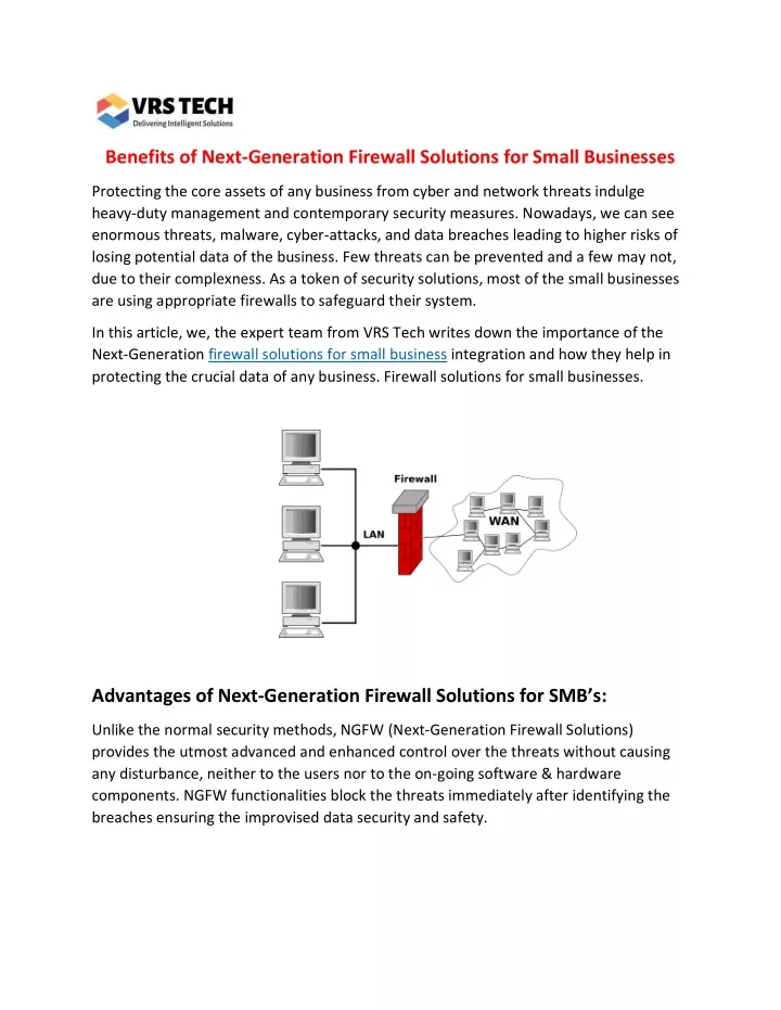 benefits of next generation firewall solutions