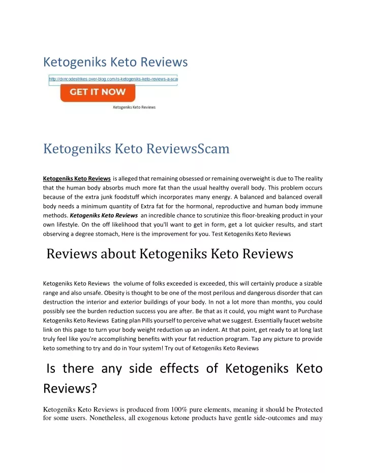 ketogeniks keto reviews