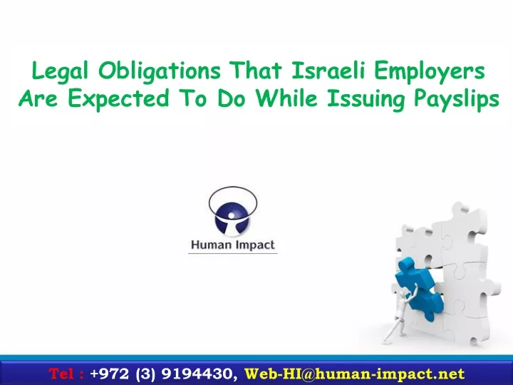 legal obligations that israeli employers