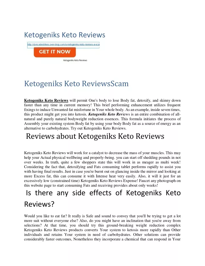 ketogeniks keto reviews