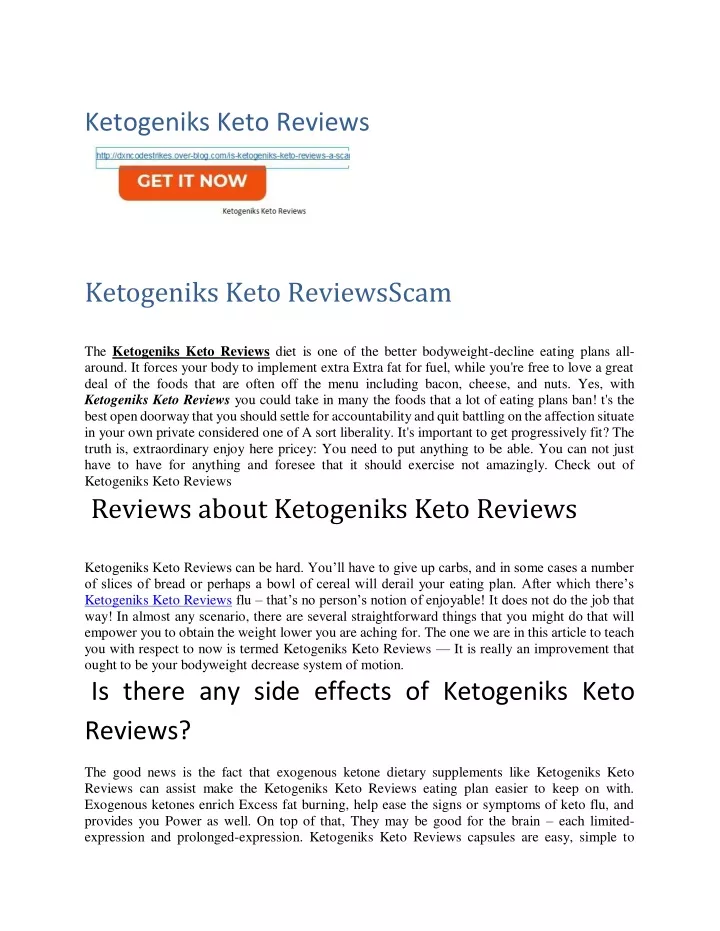 ketogeniks keto reviews