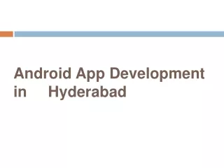 android app development in hyderabad