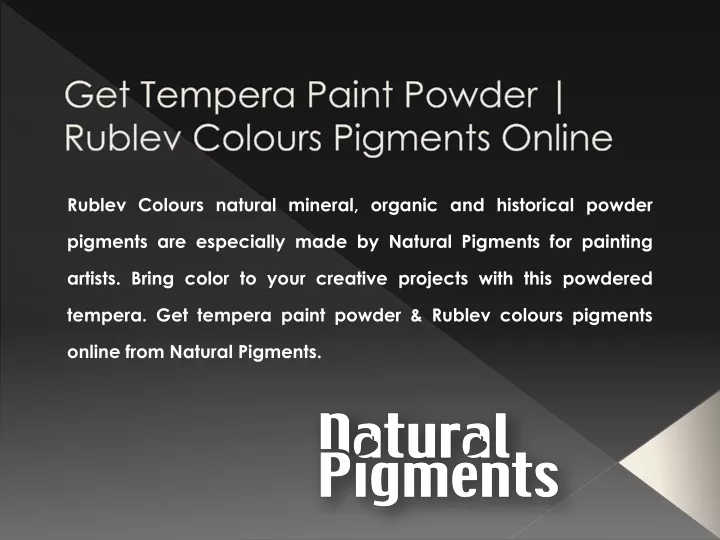 get tempera paint powder rublev colours pigments online