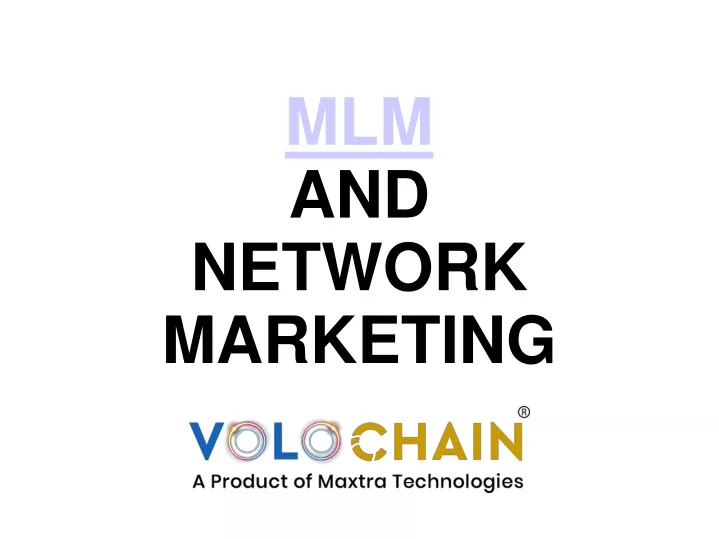 mlm and network marketing