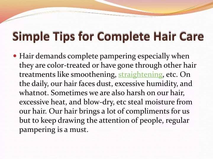 simple tips for complete hair care
