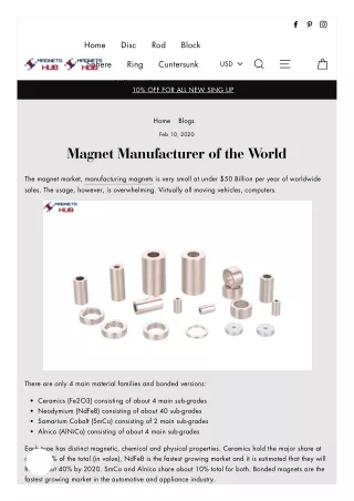 Magnet Manufacturer of the World