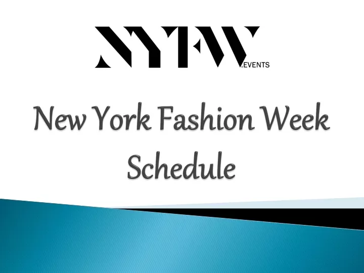 new york fashion week schedule