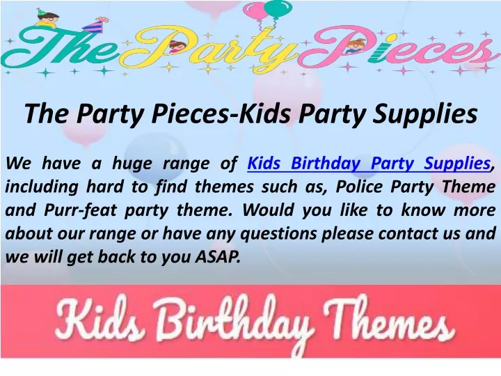 the party pieces kids party supplies