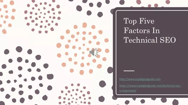 top five factors in technical seo