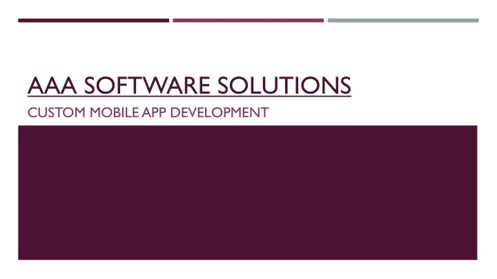 aaa software solutions