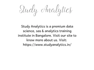 Study Analytics