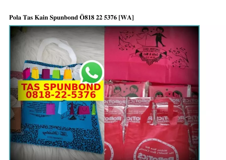 pola tas kain spunbond 818 22 5376 wa