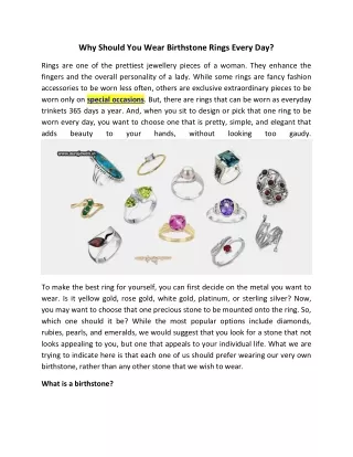 Why Should You Wear Birthstone Rings Every Day - Aura Jewels