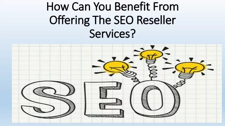 how can you benefit from offering the seo reseller services