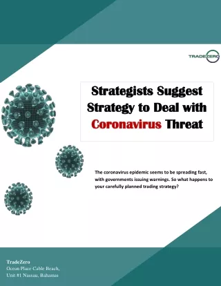 Strategists Suggest Strategy to Deal with Coronavirus Threat