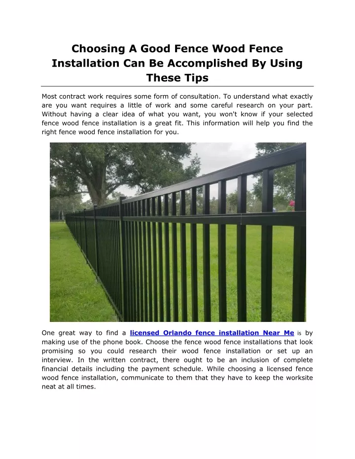 choosing a good fence wood fence installation