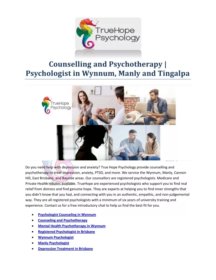counselling and psychotherapy psychologist