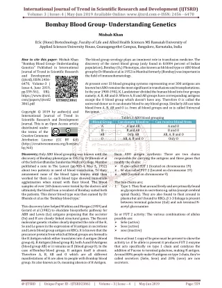 Bombay Blood Group- Understanding Genetics