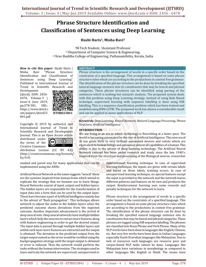 international journal of trend in scientific