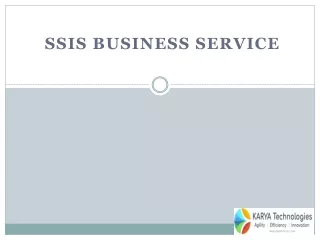 SSIS Business Intelligence
