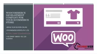 WooCommerce Development Company for Your Ecommerce Store| TechmoWeb