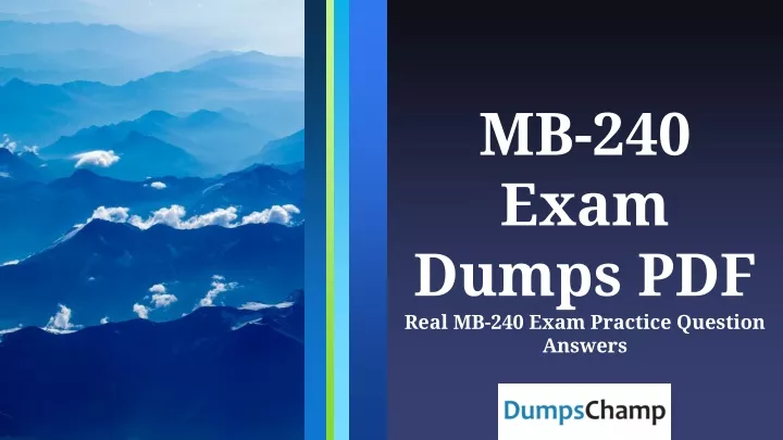 mb 240 exam dumps pdf real mb 240 exam practice question answers