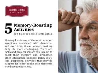 5 Memory-Boosting Activities for seniors with Dementia