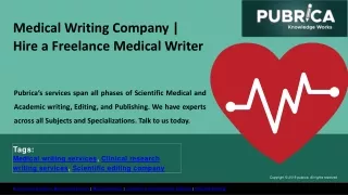 Medical writing company | Hire a freelance medical writer - Pubrica.com
