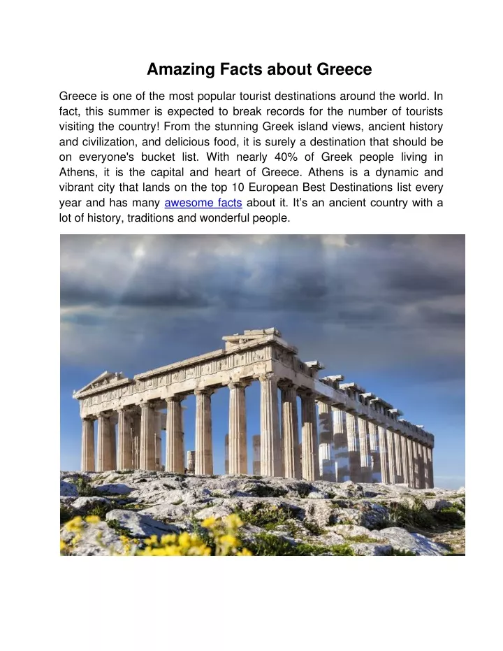 amazing facts about greece