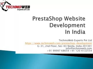 Prestashop Development Company |Hire Prestashop Developer
