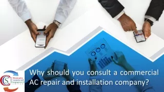 Why should you consult a commercial AC repair and installation company?