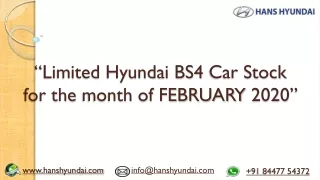 Hyundai February 2020 Car Offers & Discounts | Hans Hyundai