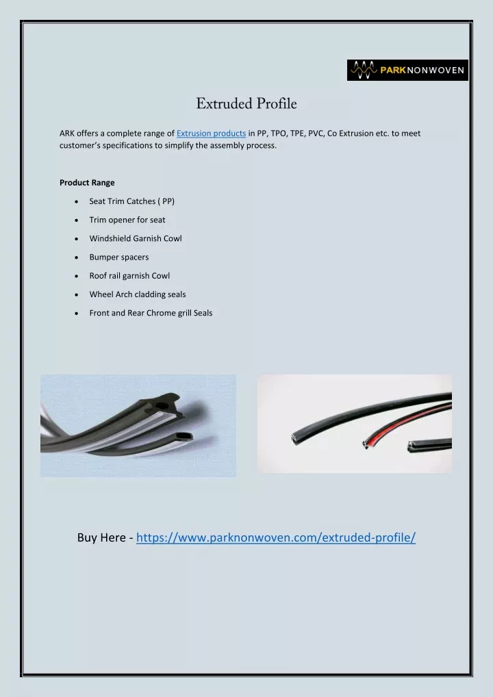 ark offers a complete range of extrusion products