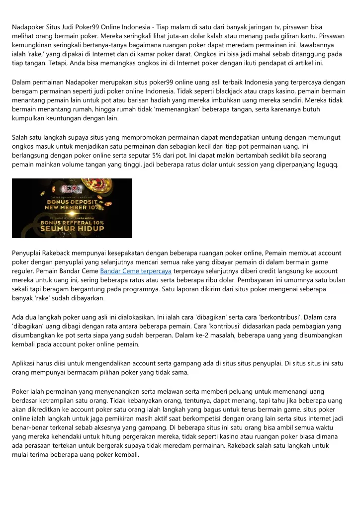 nadapoker situs judi poker99 online indonesia