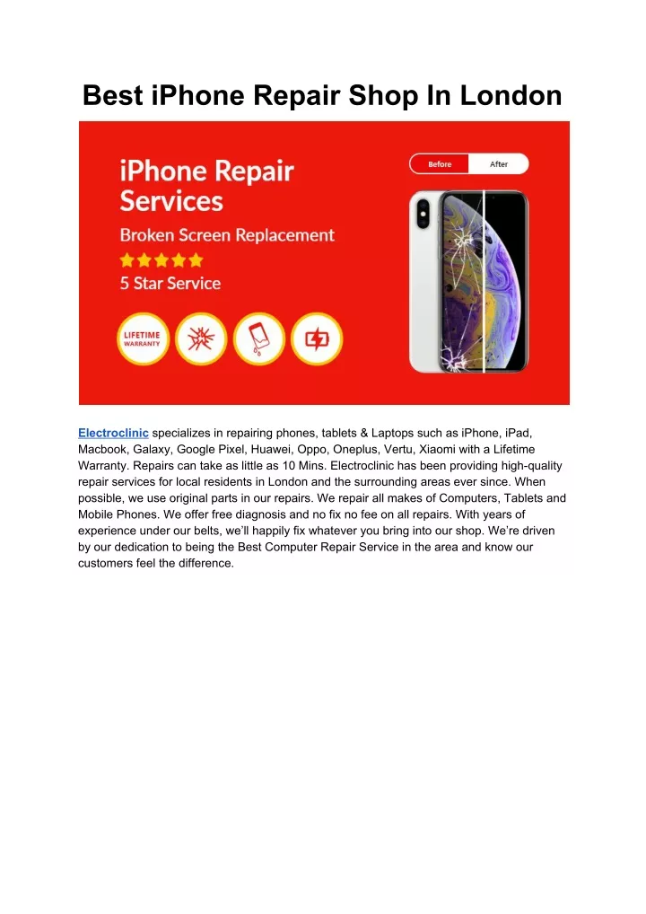 best iphone repair shop in london