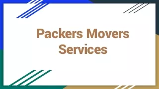 packers movers services