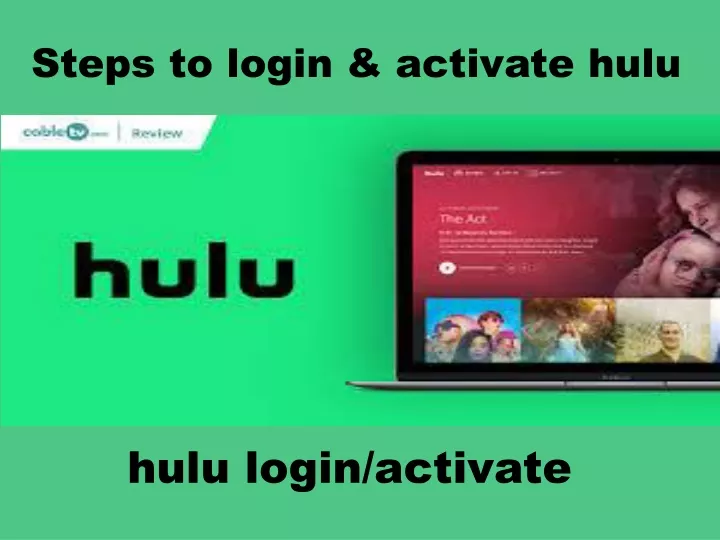 steps to login activate hulu