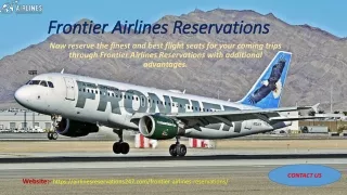 Find Cheap Flights at Frontier Airlines Reservations