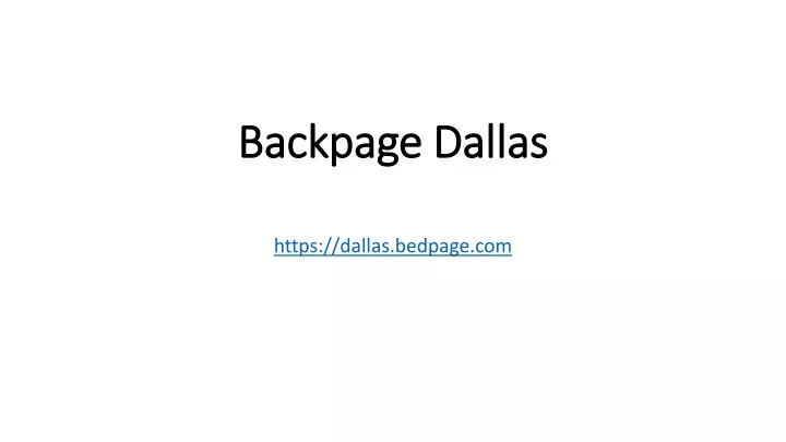 backpage dallas backpage dallas