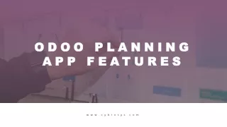 Odoo Planning App Features